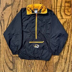 Vintage University of Missouri Mizzou Windbreaker Jacket w/ Stowaway Hood